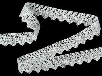 Cotton bobbin lace 75517, width 15 mm, white - 4