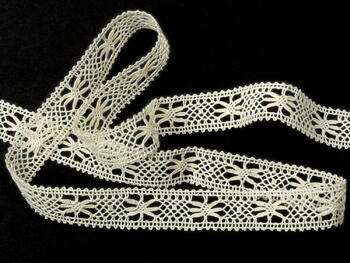 Cotton bobbin lace 75620, width 17 mm, ecru - 4