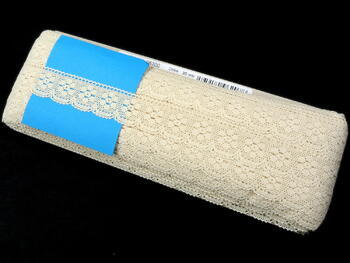Cotton bobbin lace 75623, width 21 mm, ecru - 4