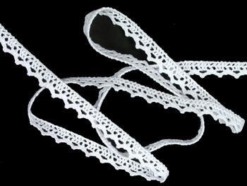 Cotton bobbin lace 75633, width 10 mm, white - 4