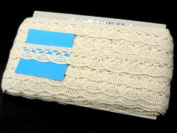 Cotton bobbin lace 75642, width 29 mm, ecru - 4