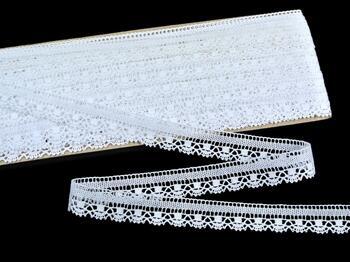 Cotton bobbin lace 81017, width 19 mm, white - 4