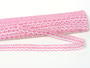 Bobbin lace No. 81215 white/fuchsia | 30 m - 4/5