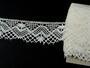 Linen bobbin lace 81294, width 50 mm, 100% linen bleached - 4/5