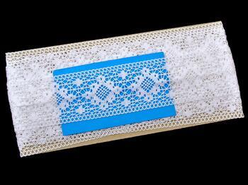 Cotton bobbin lace insert 81678, width 50 mm, white - 4