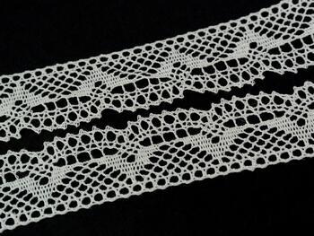 Linen bobbin lace 81847, width 37 mm, 100% linen bleached - 4