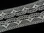 Linen bobbin lace 81847, width 37 mm, 100% linen bleached - 4/4