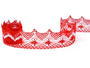 Bobbin lace No. 82157 light red/white | 30 m - 4/4