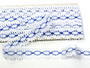 Bobbin lace No. 82176 white/blue | 30 m - 4/5