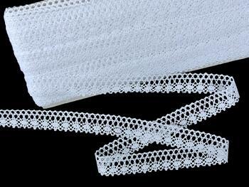 Cotton bobbin lace 82180, width 15 mm, white - 4