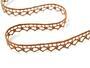 Cotton bobbin lace 82195, width 10 mm, terracotta - 4/5