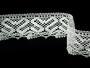 Cotton bobbin lace 82233, width 45 mm, white - 4/4