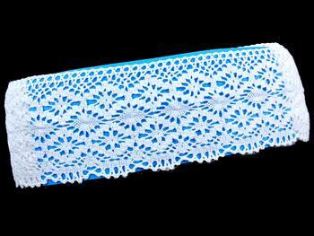 Cotton bobbin lace 82336, width 95 mm, white - 4