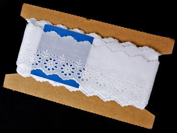 Embroidery lace No. 65020 white | 9,2 m - 5