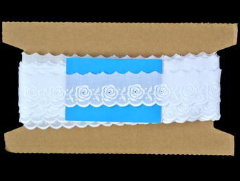 Embroidery lace No. 65096 white | 9,2 m - 5