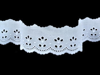 Embroidery lace No. 65011 white | 9,2 m - 5