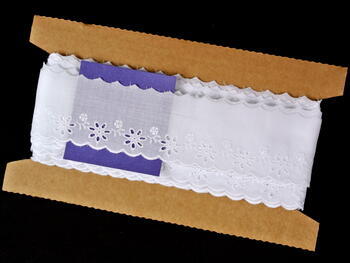 Embroidery lace No. 65025 white | 9,2 m - 5