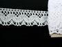 Cotton bobbin lace 73007, width 30 mm, white - 5/5