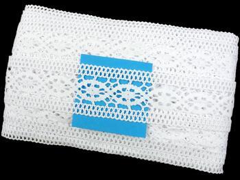 Cotton bobbin lace 75001, width 50 mm, white - 5