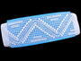 Cotton bobbin lace insert 75009, width 79 mm, white - 5/5