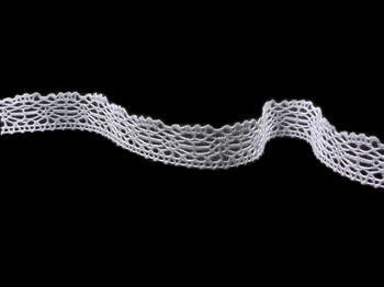 Cotton bobbin lace 75020, width 23 mm, white - 5