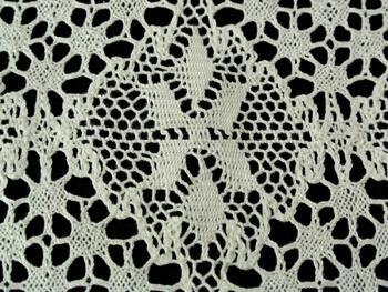 Cotton bobbin lace insert 75034, width 110 mm, ecru - 5