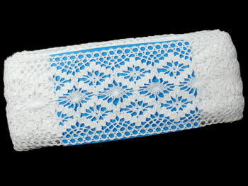 Cotton bobbin lace insert 75036, width 100 mm, white - 5