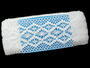 Cotton bobbin lace insert 75036, width 100 mm, white - 5/5