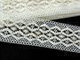 Cotton bobbin lace insert 75036, width 100 mm, white/Lurex gold - 5/5