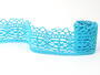 Cotton bobbin lace 75037, width 57 mm, turquoise - 5/5
