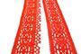 Cotton bobbin lace insert 75038, width 52 mm, red - 5/5
