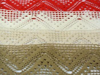 Cotton bobbin lace insert 75052, width 63 mm, chocolate - 5