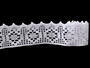 Cotton bobbin lace 75059, width 81 mm, white - 5/5