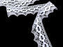 Cotton bobbin lace 75069, width 42 mm, white - 5/5