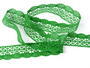 Cotton bobbin lace 75077, width 32 mm, grass green - 5/5