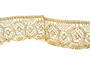 Metalic bobbin lace 75096, width 68 mm, Lurex gold - 5/5