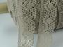Cotton bobbin lace 75098, width 45 mm, light linen gray - 5/5