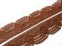 Cotton bobbin lace 75098, width 45 mm, cacao brown - 5/5