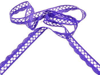 Cotton bobbin lace 75099, width 18 mm, purple/violet - 5