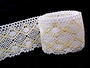 Cotton bobbin lace 75110, width 53 mm, white/ecru - 5/5