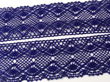 Cotton bobbin lace 75110, width 53 mm, purple/violet - 5