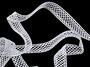 Cotton bobbin lace insert 75151, width 20 mm, white - 5/6