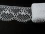 Cotton bobbin lace 75156, width 70 mm, white mercerized - 5/5