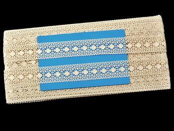 Cotton bobbin lace insert 75159, width 24 mm, ecru - 5