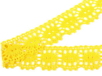 Bobbin lace No. 75187 yellow | 30 m - 5