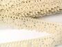 Cotton bobbin lace 75187, width 32 mm, ecru - 5/6