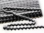 Bobbin lace No. 75191 white/black | 30 m - 5/6