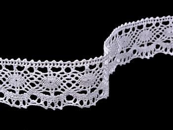 Cotton bobbin lace 75238, width 51 mm, white - 5