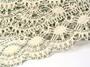 Cotton bobbin lace 75238, width 51 mm, ecru/dark linen gray - 5/5