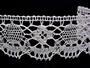 Linen bobbin lace 75253, width 50 mm, 100% linen bleached - 5/5